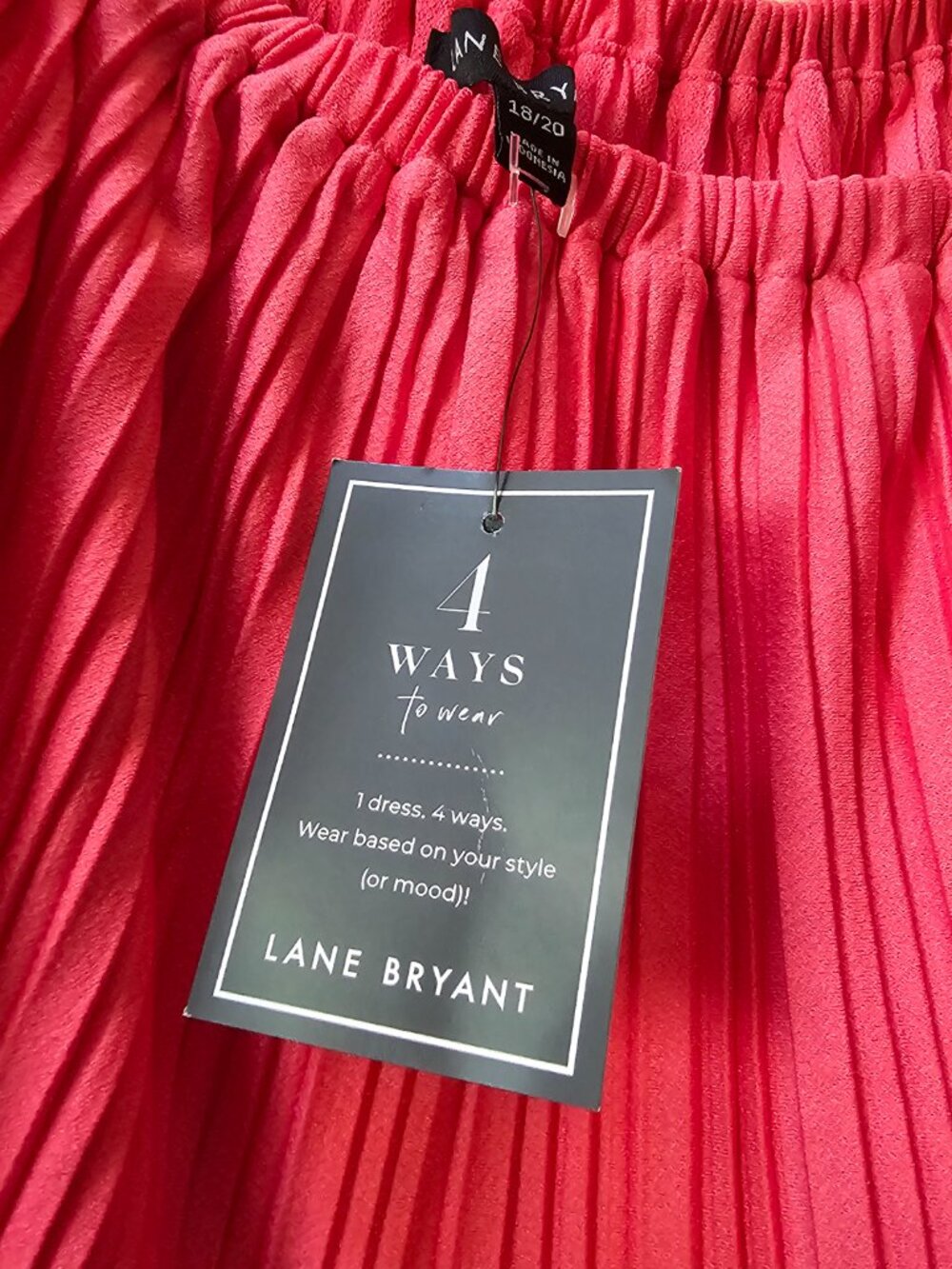 New Lane Bryant Convertible 4 Way Dress One On Off the Shoulder Strapless 18/20 - Picture 11 of 16